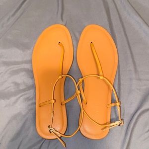 Loft Orange T-Strap Sandals